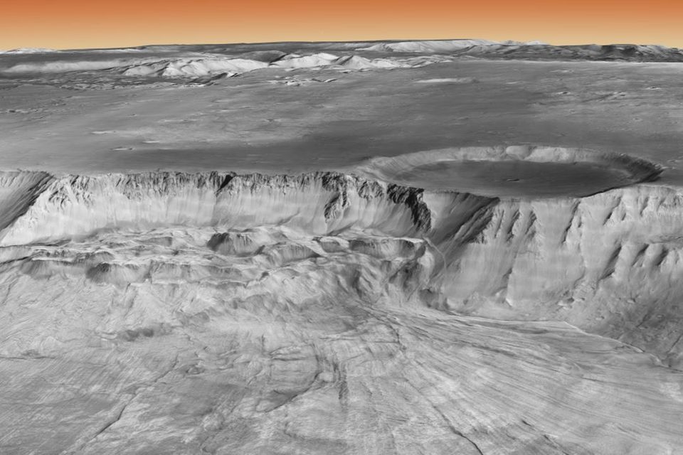 CTX-Mosaik zeigt den Mars-Canyon Capri Chasma