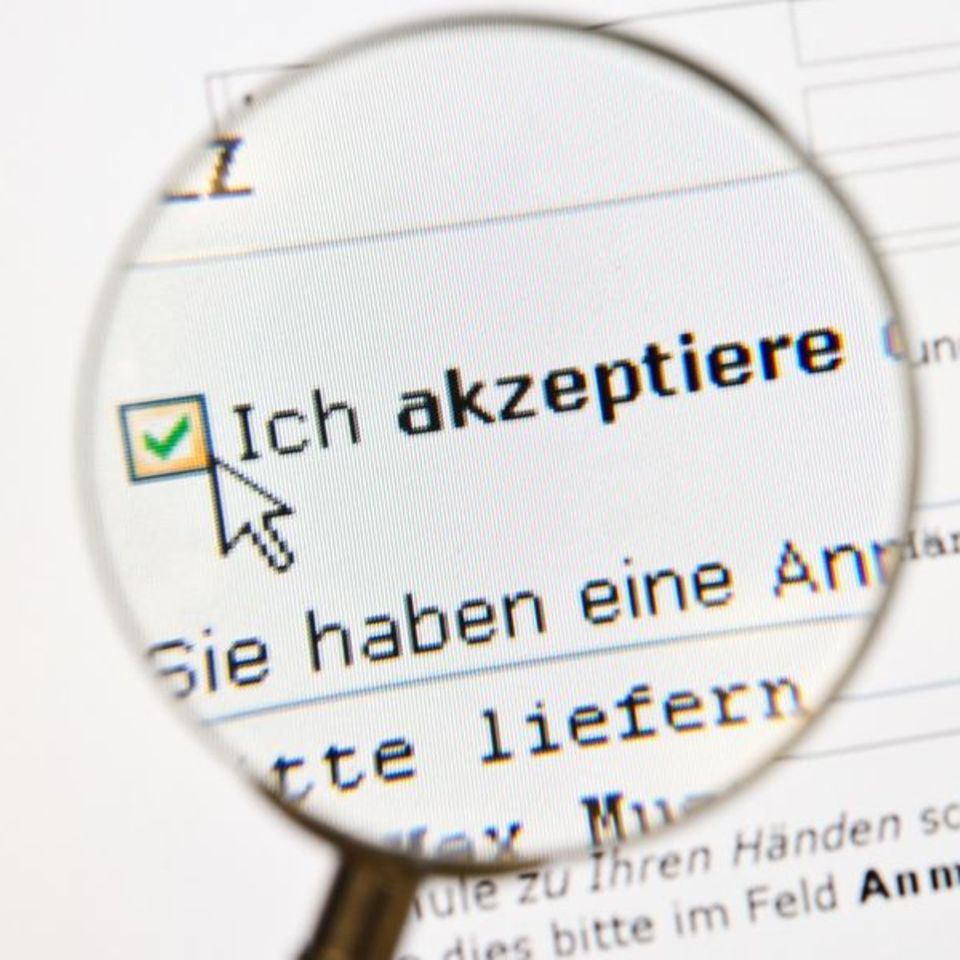 Das Häkchen unter die AGB ist schnell gesetzt. Besser ist allerdings vorheriges Lesen und am besten noch ein Abspeichern auf dem Computer