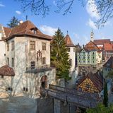 Burg in der Altstadt in Meersburg am Bodensee
