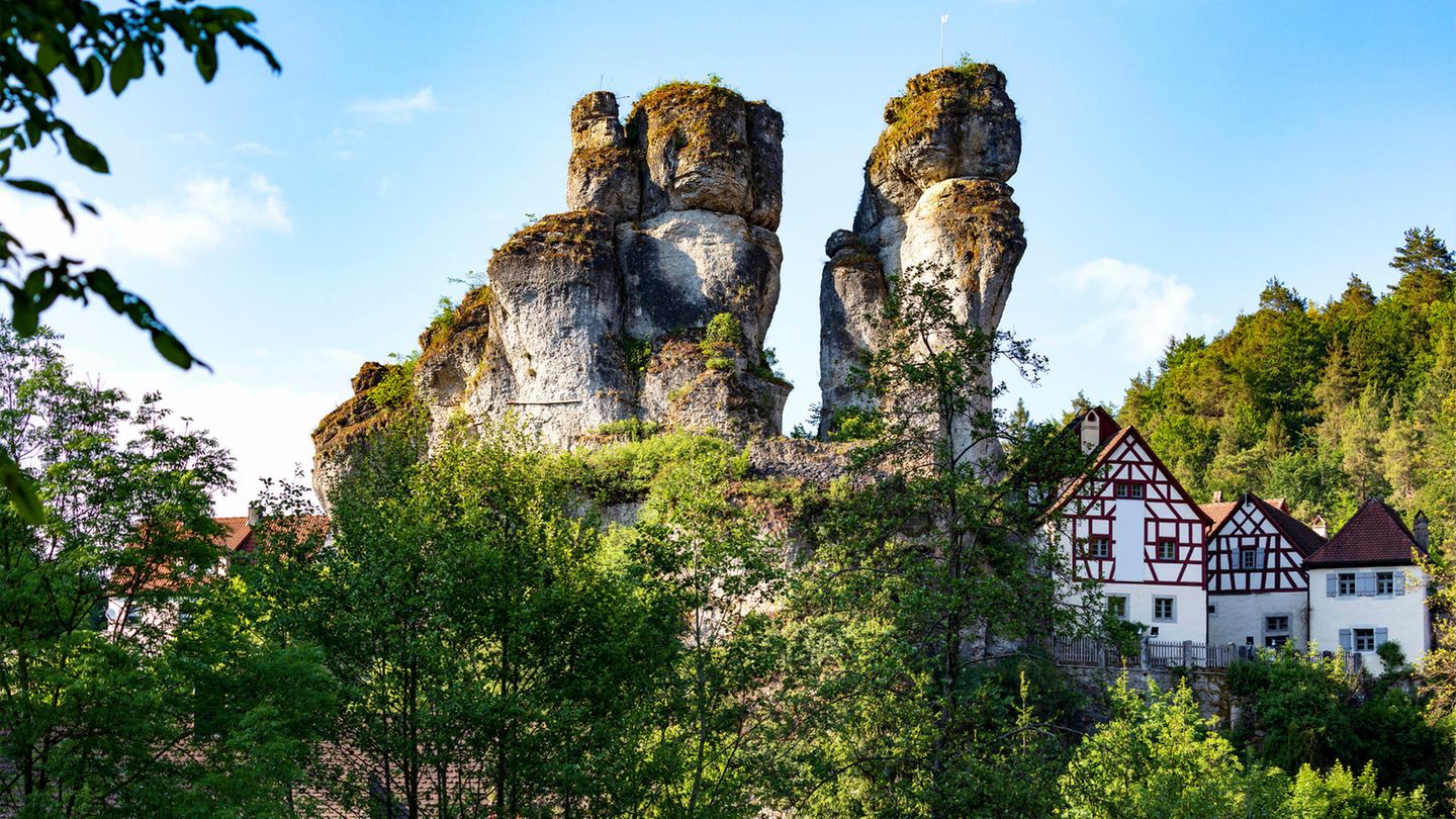 Tüchersfeld und Pottenstein, Fränkische Schweiz Tüchersfeld mit Felsen