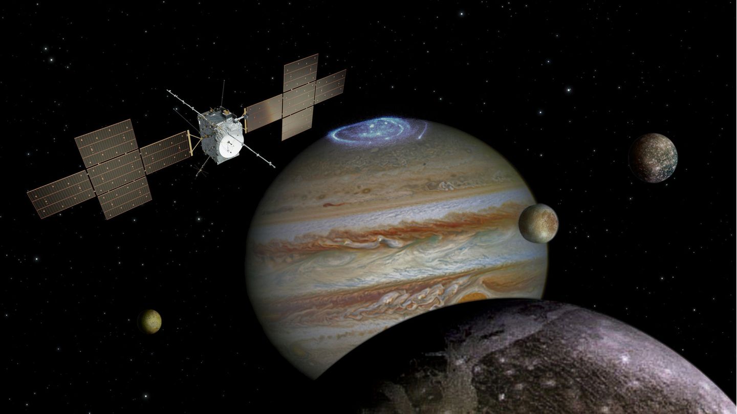 Raumsonde JUICE am Jupiter