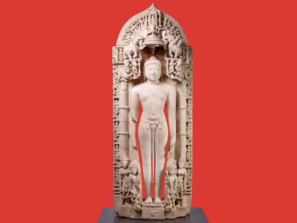 Der erste Jina Rishabha. Indien, Rajasthan, Candravati, 11.-12. Jh., Marmor Museum Rietberg