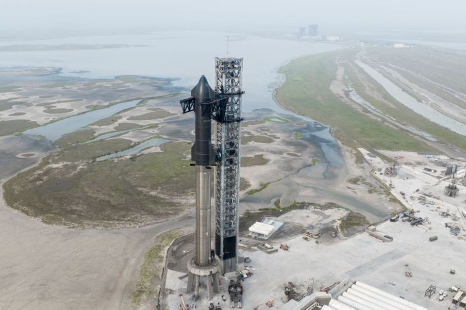 Der Starship-Rakete steht ein bedeutender Test bevor. Foto: Uncredited/SpaceX/AP/dpa