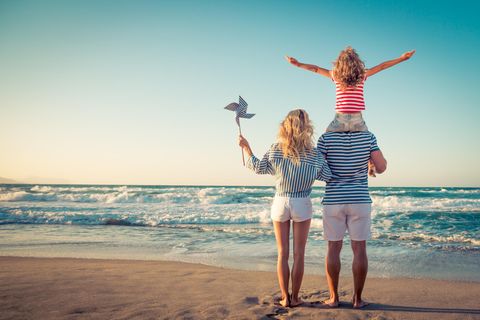 Familie am Strand