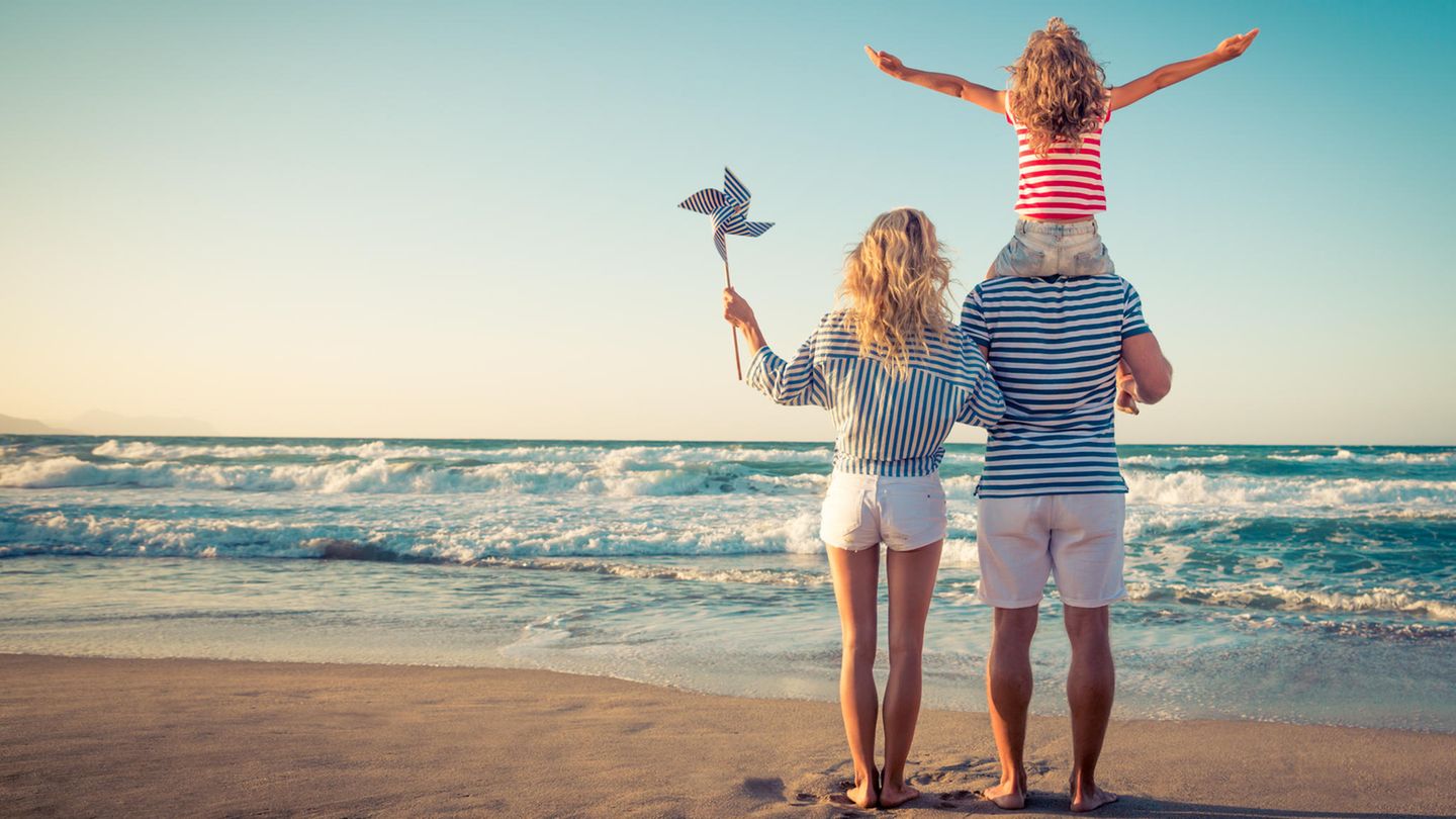 Familie am Strand