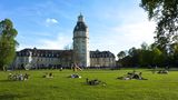 Radfahrer am Karlsruher Schloss