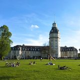 Radfahrer am Karlsruher Schloss