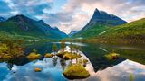Blick auf den See Innerdalsvatna
