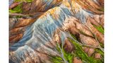 Unwirklich wirkende Landschaft aus der Vogelperspektive