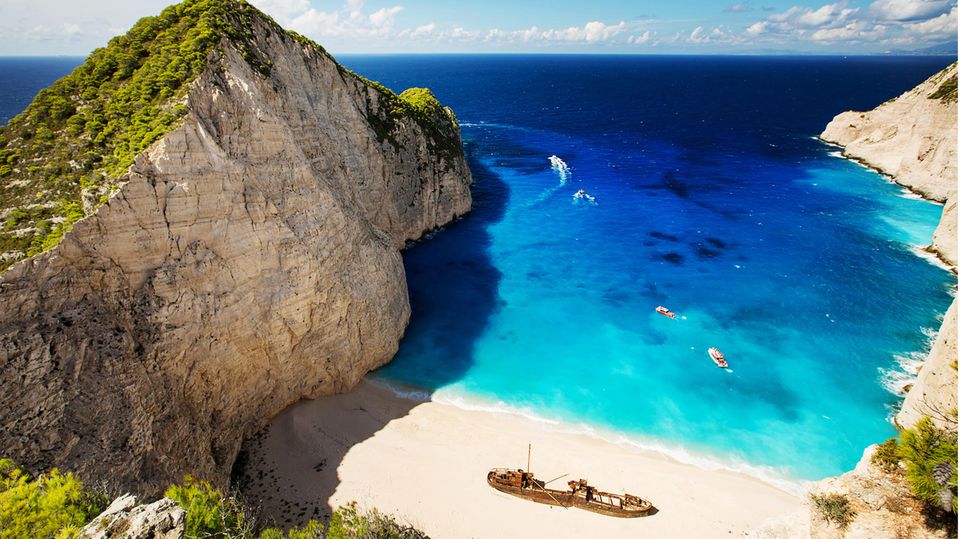 Navagio Bucht auf Zakynthos in Griechenland