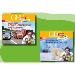 GEOlino Mini Hörspiele Band 11 und 12: Alles über Polizei, Feuerwehr und Rettung und alles über die Arktis und Antarktis