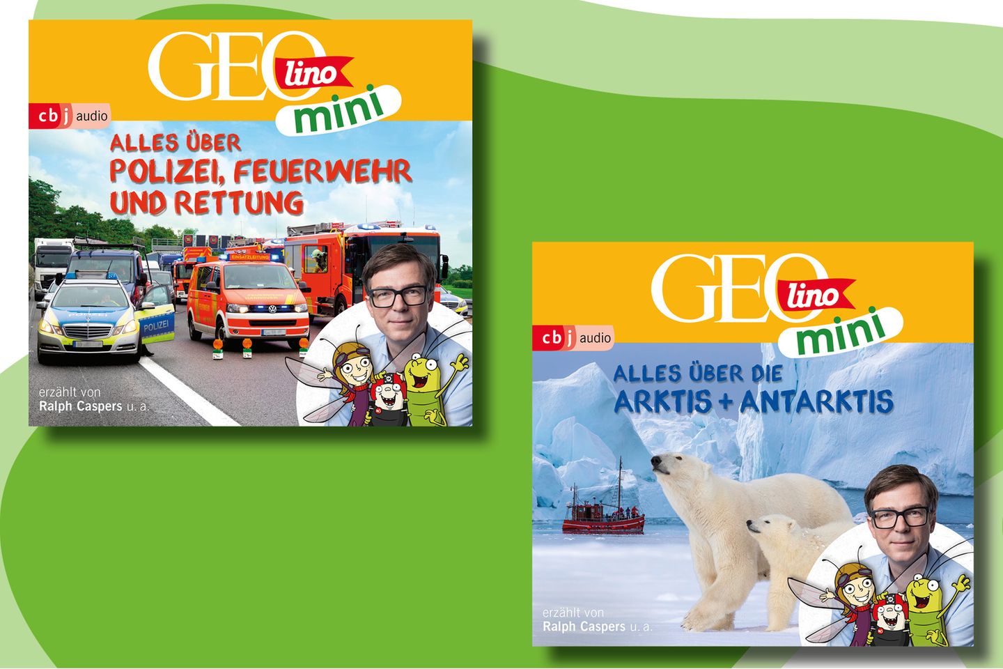 GEOlino Mini Hörspiele Band 11 und 12: Alles über Polizei, Feuerwehr und Rettung und alles über die Arktis und Antarktis