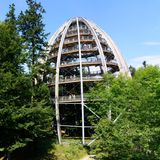 Baumturm im Baumwipfelpfad am Nationalparkinformationszentrum Lusen,