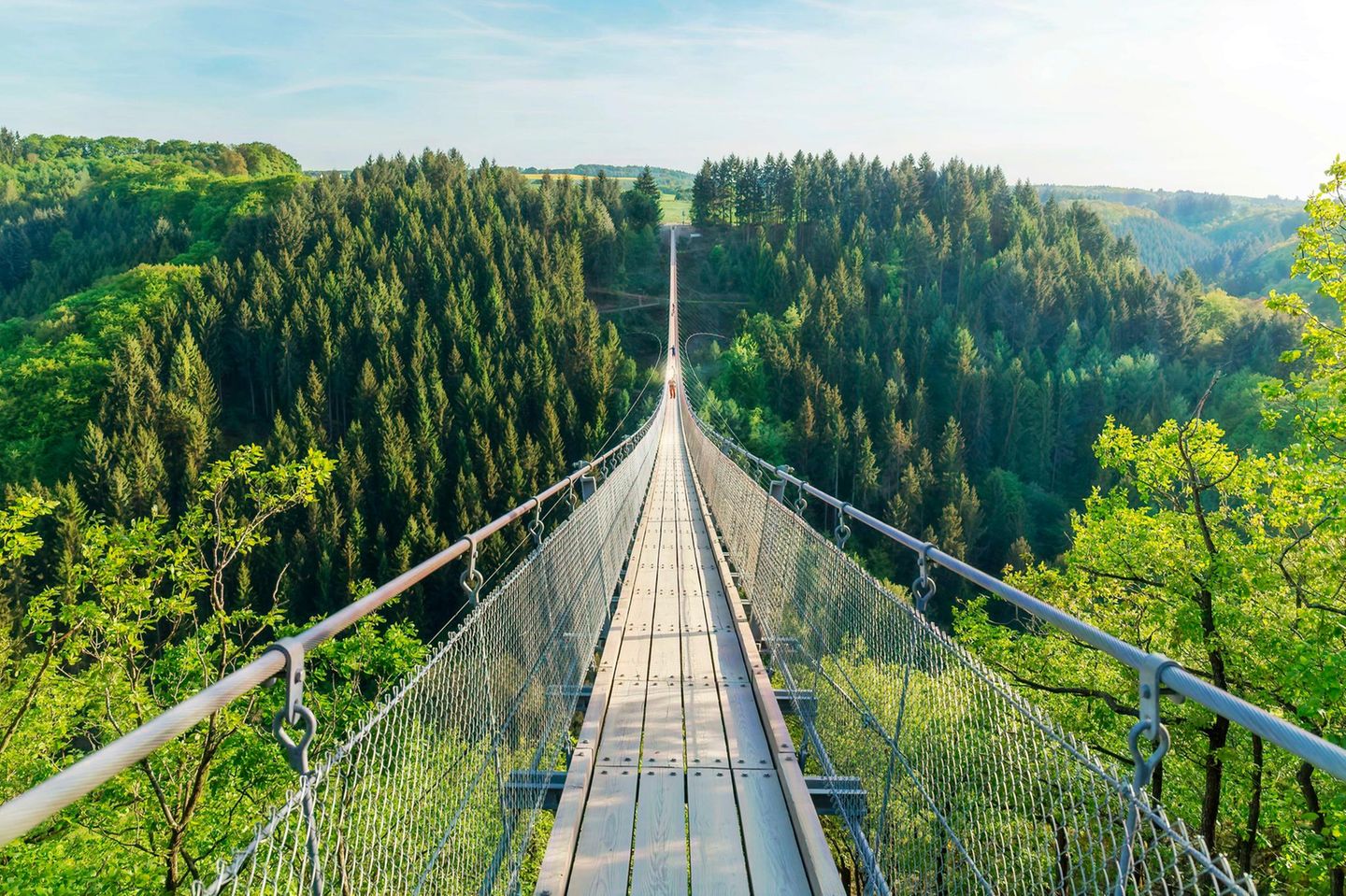 Für Schwindelfreie: Geierlay-Hängeseilbrücke Geierlay-Hängeseilbrücke