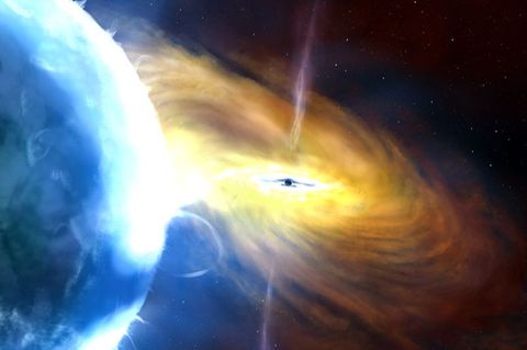 Die von der Universität von Southampton herausgegebene Illustration zeigt eine künstlerische Darstellung der gravitationsbedingt