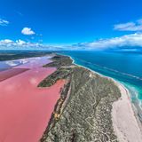 Hutt Lagoon im Westen von Australien