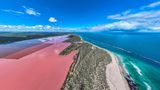 Hutt Lagoon im Westen von Australien