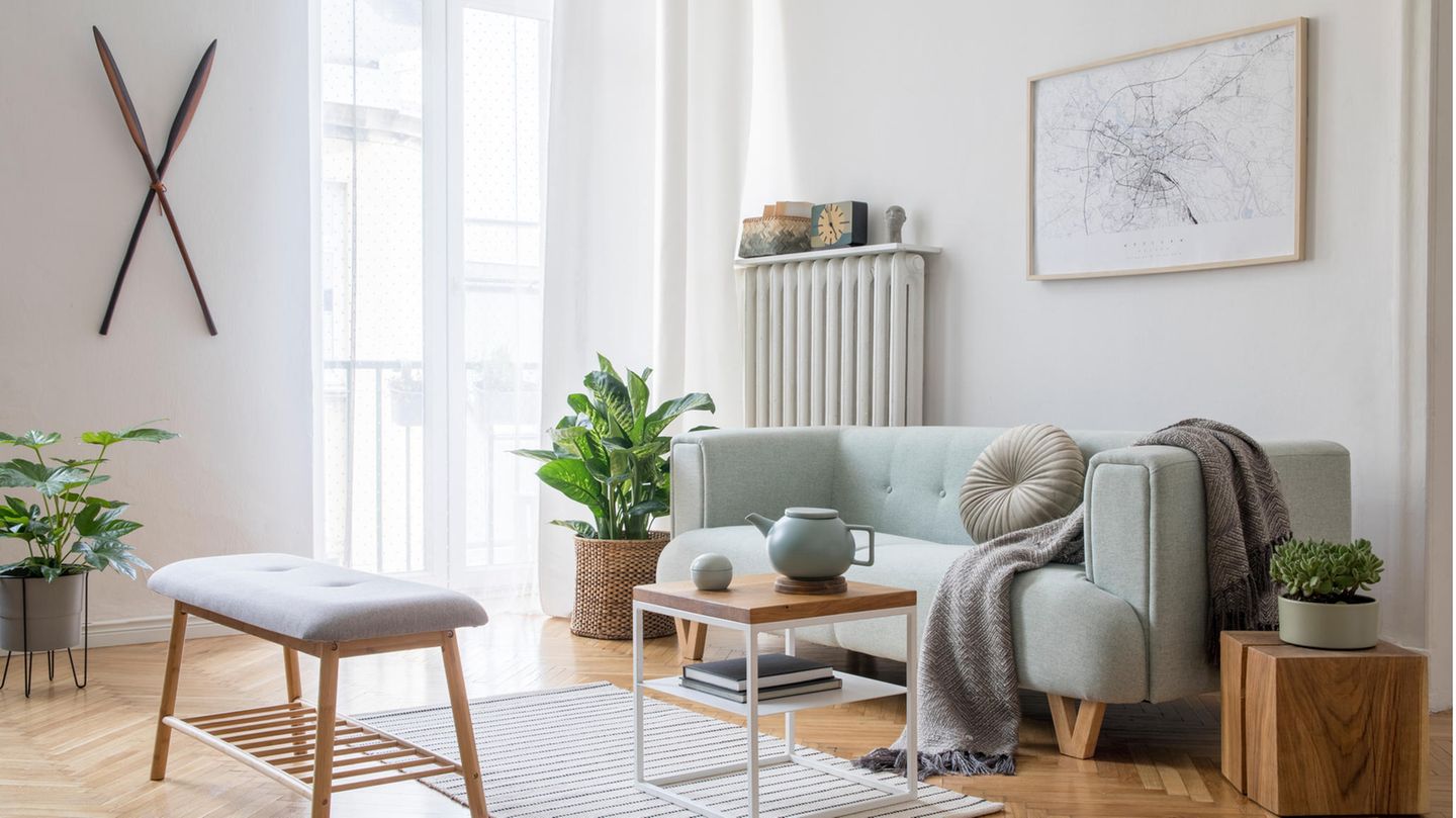 Kleines Wohnzimmer stilvoll eingerichtet