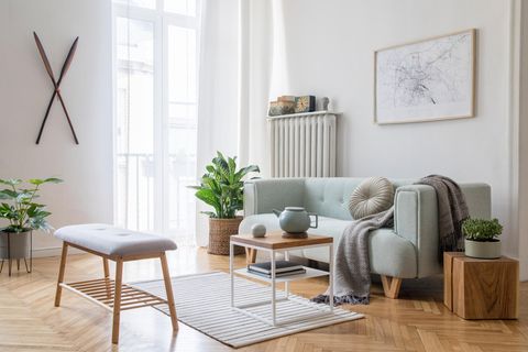 Kleines Wohnzimmer stilvoll eingerichtet