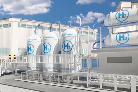 3D-Entwurf einer Wasserstoff-Anlage