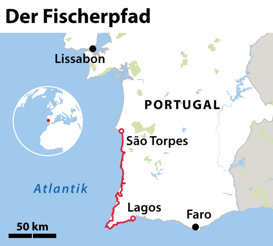 Fischerpfad in Portugal
