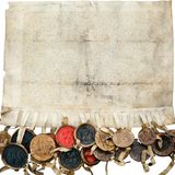 Zur Bewahrung der Geschichte der Hanse im Weltdokumentenerbe sind nun ingesamt 21 Dokumente aus Archiven in sechs europäischen Staaten ausgewählt worden (im Bild: der militärische Hilfeleistungsvertrag vom 31. Oktober 1476 zwischen 19 Hansestädten). Gemeinsam zeigen die Dokumente, wie die Organisation von Kaufleuten und rund 200 Mitgliedsstädten die Entwicklung Nordeuropas über 600 Jahre lang geprägt hat