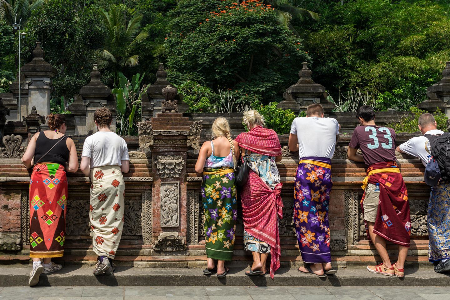 Tempel-Touristen auf Bali