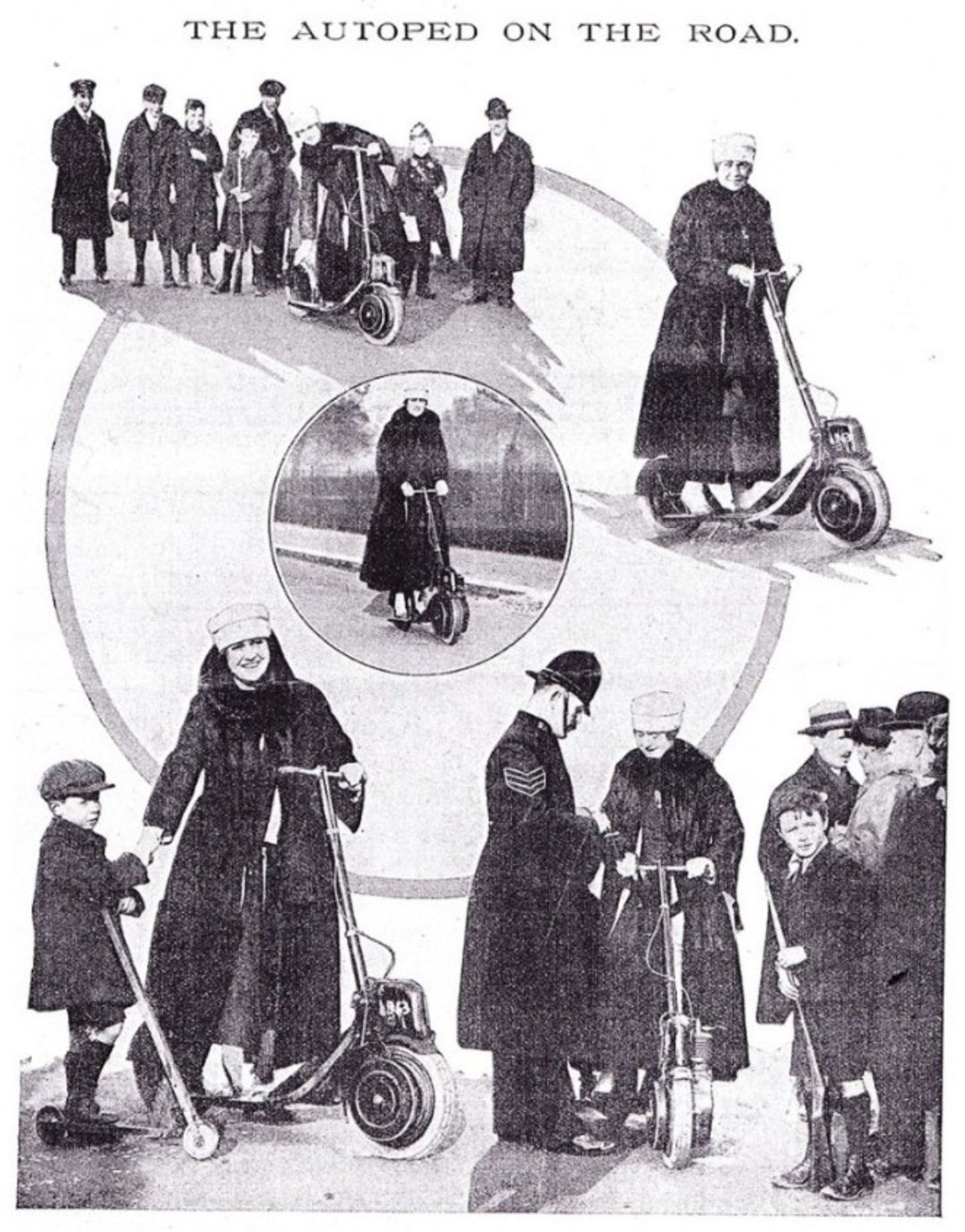 Dennoch bewarben Prominente die Stehroller auch in Europa. So ließ sich die Schauspielerin Shirley Kellogg öffentlichkeitswirksam von einem verdutzten Polizisten kontrollieren, nachdem sie durch den Londoner Hyde Park geflitzt war