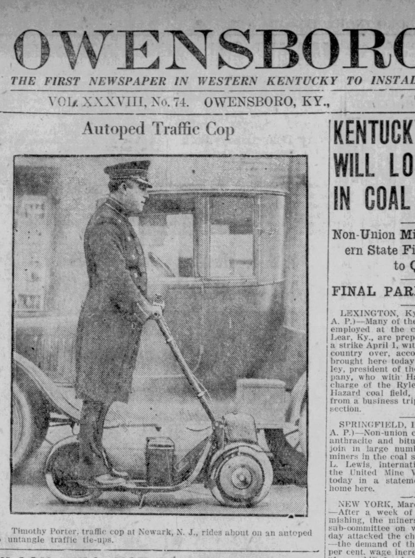 … und auch so mancher Verkehrspolizist kam in den Genuss des bequemen Streifgangs im Stehen