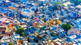 Bunte Häuser in Jodhpur, Indien