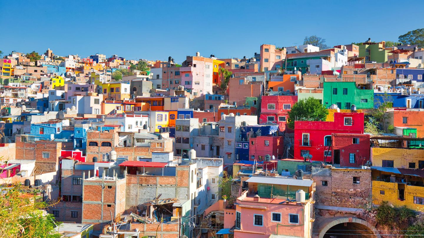 Bunte Häuser von Guanajuato