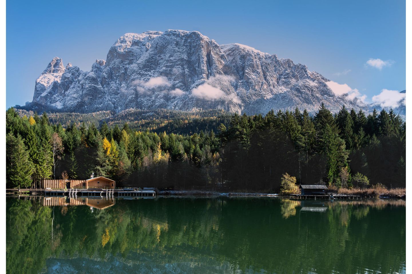 Fiè allo Sciliar am Völser Weiher