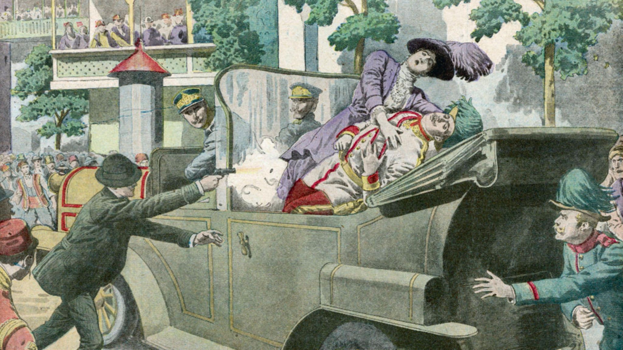 Erster Weltkrieg: Der serbische Nationalist Gavrilo Princip feuert am 28. Juni 1914 auf das österreichisch-ungarische Thronfolgerpaar. Das Attentat wird zum Zündfunken für den Ersten Weltkrieg