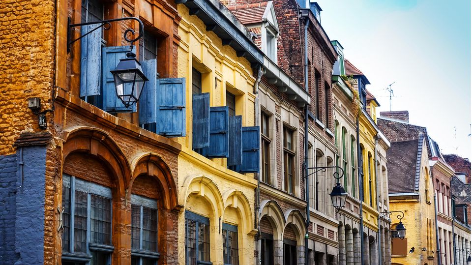 Alte Häuser in der Altstadt von Lille