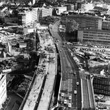 Großbaustelle in der Innenstadt von Hannover am 06.11.1969