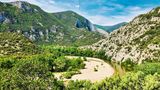 Nestos-Schlucht und -Strand