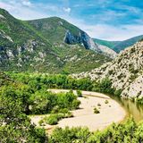 Nestos-Schlucht und -Strand