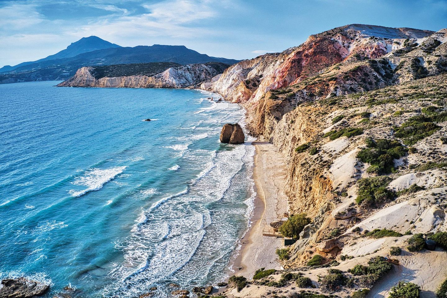 Milos kann auch Sandstrand: Firiplaka Firiplaka