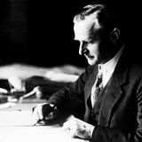 Goerdeler am Schreibtisch, Foto um 1931. Goerdeler, Carl Friedrich Politiker (1930-37 Oberbuergermeister von Leipzig; fuehrender Kopf der Wider- standsbewegung) Schneidemuehl 31.7.1884 - (hingerichtet) Berlin-Ploetzensee 2.2.1945. - Goerdeler am Schreibtisch.- Foto, um 1931.