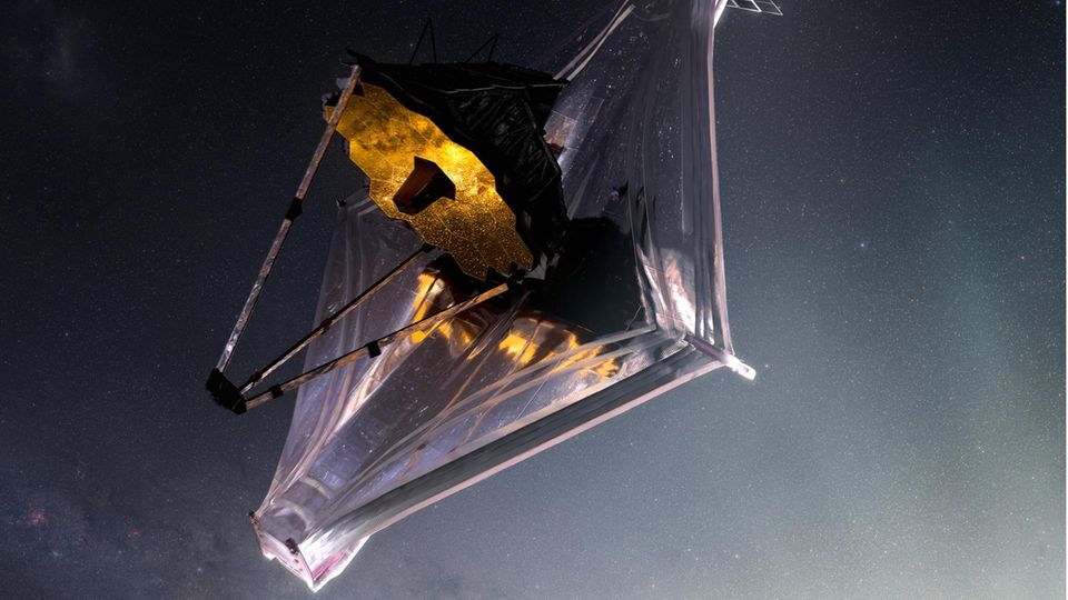 Illustration des Weltraumteleskops James Webb Illustration des Weltraumteleskops James Webb