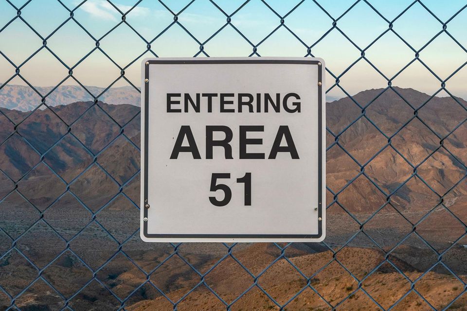 Schild an der Area 51