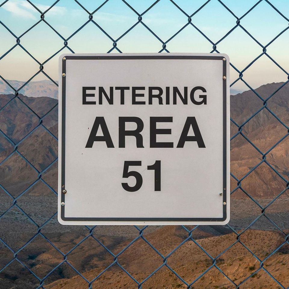 Schild an der Area 51