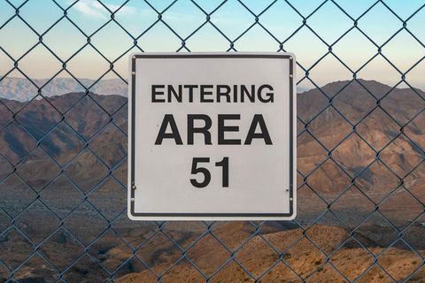 Schild an der Area 51