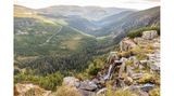 Blick über das bewaldete Riesengebirge