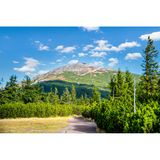 Blick auf den höchsten Berg in Tschechien bei Sonnenschein mit einigen Wolken