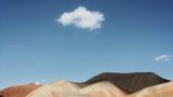 Berge mit Wolke