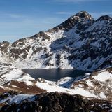 Schnee in den Pyrenäen, Andorra