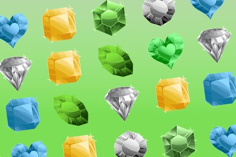Online-Spiel: Juwelentausch: Bringen Sie die Diamanten in eine Reihe!