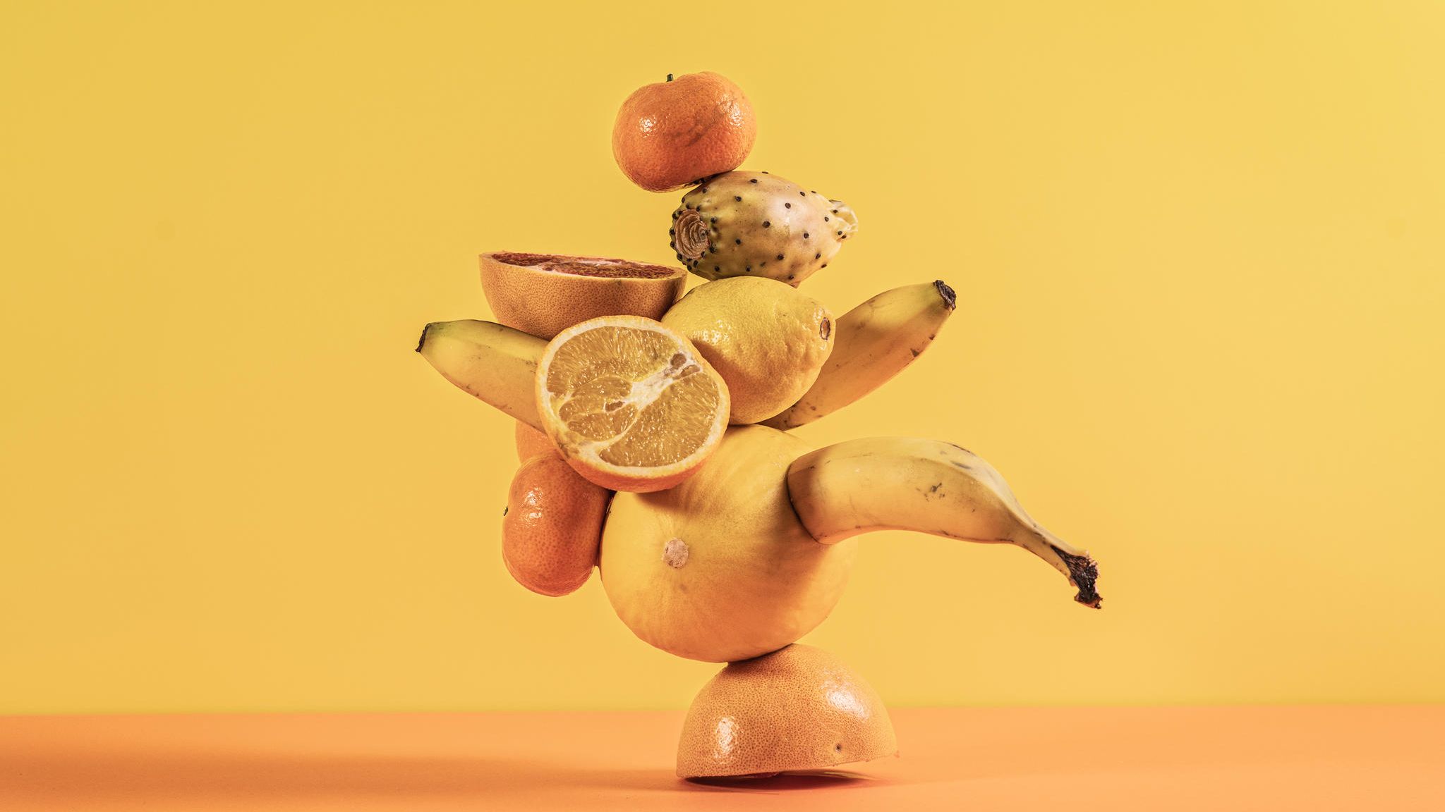 Zerteiltes und gestapeltes Obst Zerteiltes und gestapeltes Obst