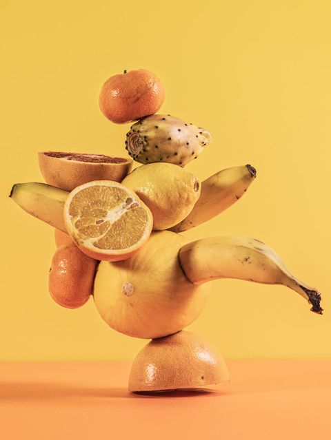 Zerteiltes und gestapeltes Obst